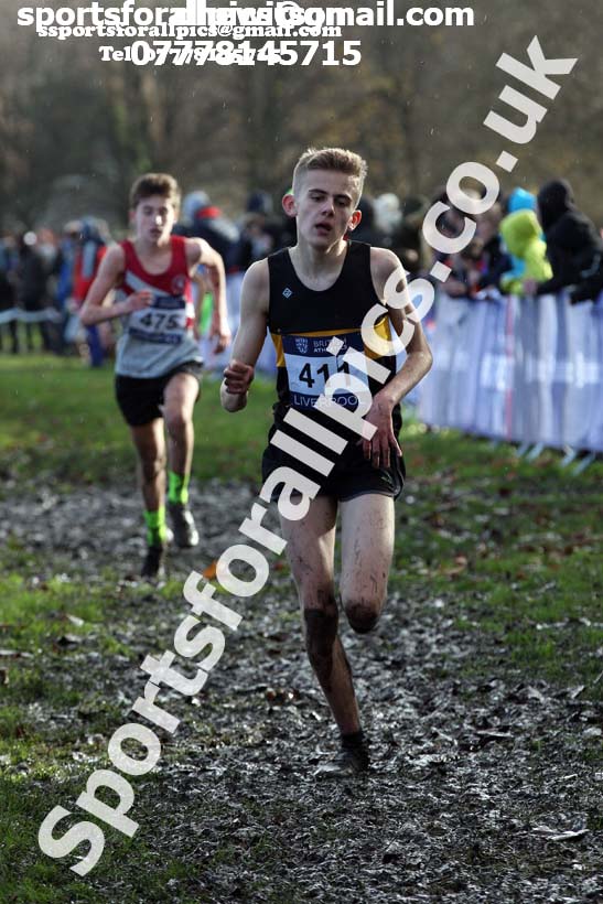 Boys under-15s 2017 British Athletics Liverpool Cross Challenge, Sefton Park, Liverpool. Photo:  David T. Hewitson/Sports for All Pics